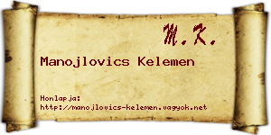 Manojlovics Kelemen névjegykártya